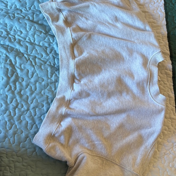 Fabletics Light Gray Embossed Logo Sweatshirt - Picture 5 of 10